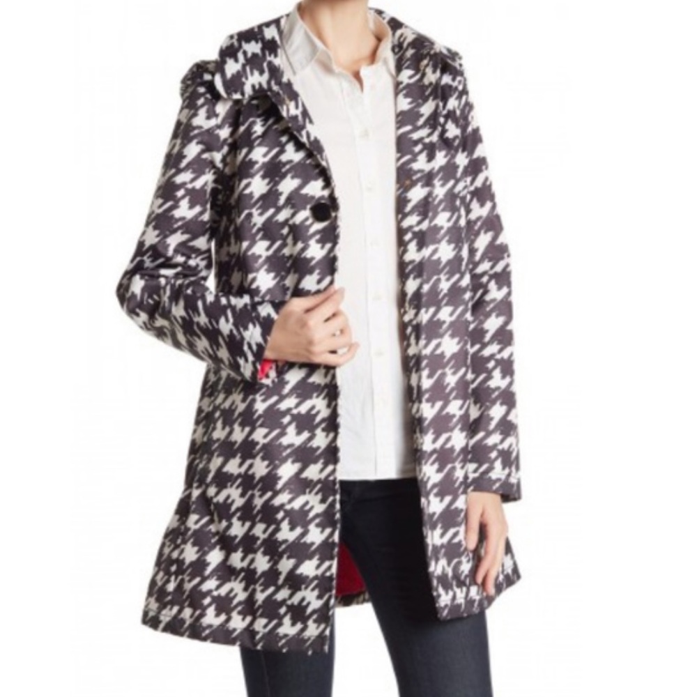 Kate Spade Houndstooth Raincoat